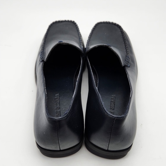 Women's High Sierra Meredith Black Leather Square Toed Slip-On Flat Loafers 8.5 - Picture 6 of 11